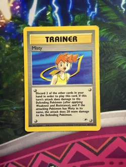 Pokemon TCG Gym Heroes Trainer Misty 102/132 Rare Unlimited Card - Image 3