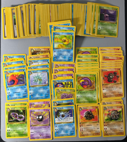 1999 Pokemon Fossil 1st Edition 155 card lot Common Uncommon Psyduck etc - Image 1
