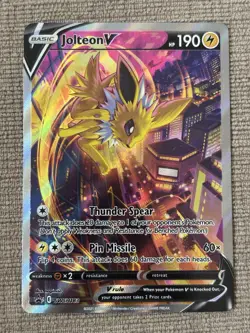 Jolteon v SWSH183 SWSH Black Star Promo Pokemon TCG Card NM - Image 1