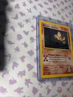 Pokemon Blaine's Moltres Holofoil Holo Rare Gym Heroes Card 001/132 LP Condition - Image 5