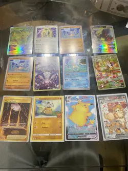 Pokemon Card Lot x12 VSTAR VMAX EX Pikachu Darkrai Leafeon Used - Image 1