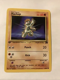 Pokemon TCG Team Rocket Machop 1st Edition 59/82 Card - Image 1