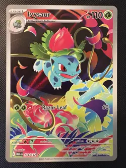 2025 Pokemon Mega Evolution Ivysaur 134/132 ILLUSTRATION RARE HOLO Card! HOT! - Image 1