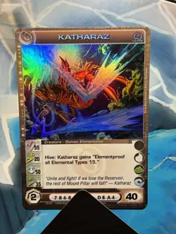 Katharaz #34 Ultra Rare Danian 1st Edition Chaotic TCG English Card NM - Image 1