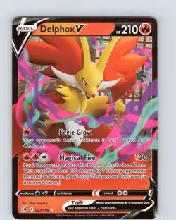 Pokemon TCG Delphox SWSH Lost Origin 027/196 Ultra Holo Rare Card NM - Image 1