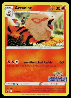 Pokemon Card - Arcanine Illustration Contest 2022 SWSH304 - Image 1