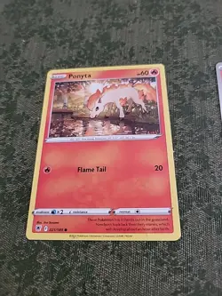 2 Ponyta Regular Pokemon Cards #O21/189 And 077/165. - Image 1