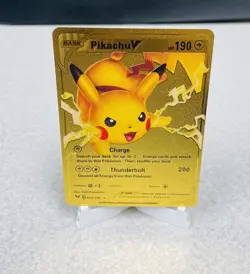 Pikachu V 043/185 Gold Foil Pokemon Card NM - Image 1