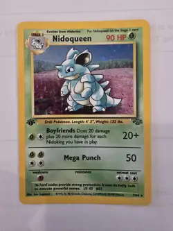 Nidoqueen 7/64 Jungle 1st Edition Holo Rare Pokemon TCG Card Vintage WOTC - Image 3