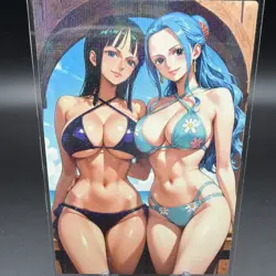 Nico Robin & Vivi Nefertari One Piece Anime Waifu Card Doujin ACG Goddess Holo - Image 2