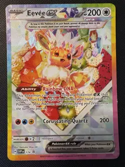2025 Pokemon Prismatic Evolutions Eevee EX #174 UPC BLACK STAR PROMO Card! HOT! - Image 1