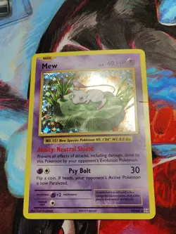 Pokemon Mew TCG Card Holo Rare, 53/108, XY Evolutions Small Crease - Image 1
