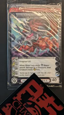 Chaotic Fire And Stone 3 Card Promo Featuring Ginar'rash 34/100 Sealed - Image 1