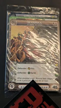 Chaotic Fire And Stone 3 Card Promo Featuring Wamma 24/100 Sealed - Image 1