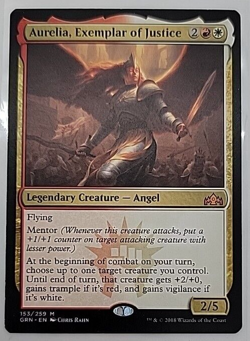 MTG Aurelia, Exemplar of Justice Guilds of Ravnica 153/259 Regular Mythic - Image 1