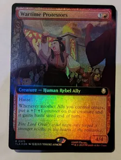 Wartime Protestors (Extended Art) Avatar: The Last Airbender Foil - MTG RARE - Image 1