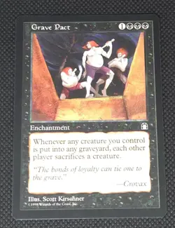 MTG Grave Pact - Stronghold - Rare - Vintage Magic The Gathering NM - Image 1