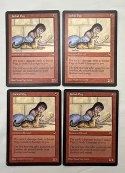 Jackal Pup x4 MTG Tempest 4x Magic Fair Heavy Play HP - Image 1