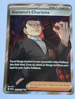 GIOVANNIS CHARISMA 2023POKEMON SCARLET VIOLET 151 ULTRA RARE FULL ART - Image 1