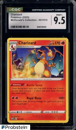 2025 Pokemon McDonald's Collection M24EN #001/015 Charizard CGC 9.5 MINT+ - Image 1