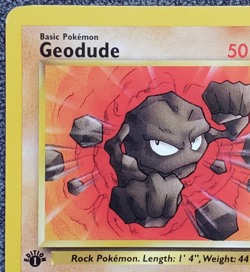 1st Edition Geodude - Fossil - #47/62 - Vintage Pokemon Card 1999 - Image 2