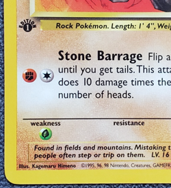 1st Edition Geodude - Fossil - #47/62 - Vintage Pokemon Card 1999 - Image 5