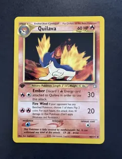 Quilava 1st Edition 46/111 Neo Genesis Non Holo Pokemon TCG - Image 1