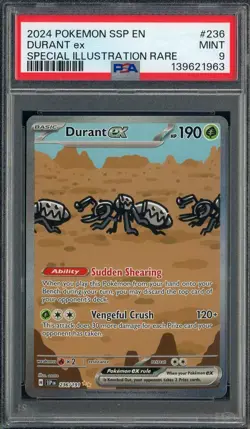 2024 Pokemon SSP EN Special Illustration Rare #236 Durant ex PSA 9 MINT - Image 1