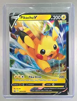 Pikachu V 2019 Pokemon Sword & Shield Black Star Promo #SWSH285 - Image 1