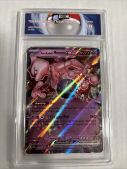 2025 Pokemon Team Rocket’s Mewtwo Ex #205 Promo HGC 9 (sb6) - Image 1