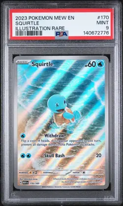SQUIRTLE #170 ILLUSTRATION RARE 2023 POKEMON MEW EN SCARLET & VIOLET 151 PSA 9 - Image 1