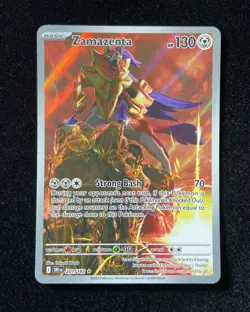 2025 Pokemon English Destined Rivals Zamazenta #DRI 201/182 Illustration -CB13 - Image 1