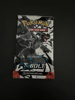 Heavy 22.76g Pokemon TCG SV 10.5 Black Bolt Booster Pack Sealed! - Image 2