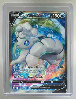 Alolan Vulpix V 2022 Pokemon Sword & Shield Silver Tempest #173 - Image 1
