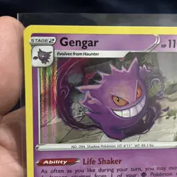 Pokemon Gengar 085/202 Holo Rare SWSH01 Sword and Shield Base Pack Fresh 🔥 - Image 2