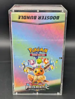 Pokemon TCG S&V Prismatic Evolutions Booster Bundle Display Case w/Acrylic Case - Image 1