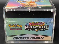 Pokemon TCG S&V Prismatic Evolutions Booster Bundle Display Case w/Acrylic Case - Image 5