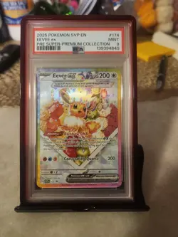 Pokemon 2025 SVP EN-SV Black Star Promo #174 Eevee EX Psa 9 - Image 1