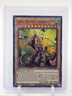 ARMED DRAGON THUNDER LV10 2022 YU-GI-OH PHARAOH'S GODS 1ST ULTRA RARE Q5677 - Image 1