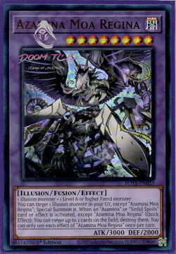 Yugioh! Azamina Moa Regina ROTA-EN033 (UR) 1st Ed "Azemina Deck Support" - Image 1