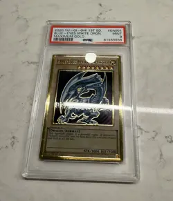 Yu-Gi-Oh! Blue-Eyes White Dragon Maximum Gold 1st Edition Gold Rare PSA 9 - Image 2