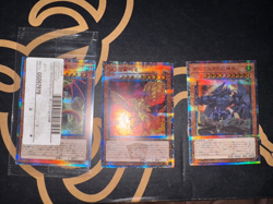 Japanese YuGiOh 20th Secret Rare Set Obelisk Slifer Ra (20DS-JP001;2 WP01-JP001) - Image 1