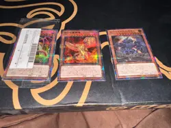 Japanese YuGiOh 20th Secret Rare Set Obelisk Slifer Ra (20DS-JP001;2 WP01-JP001) - Image 3