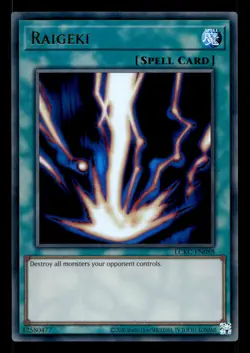 Raigeki LCKC-EN088 Ultra Rare Legendary Collection Kaiba Yu-Gi-Oh NM - Image 1