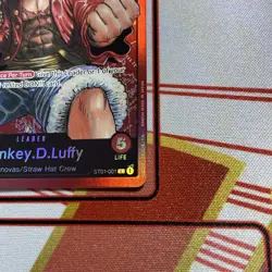 One Piece English Monkey.D.Luffy ST01-001 Leader Foil - Near Mint - Image 3