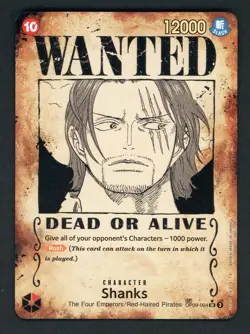 Shanks OP09-004 Parallel Wanted SR One Piece CCG Emperors in the New World - Image 1
