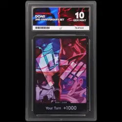 DON!! 2nd Anniversary Set Promo ACE 10 GEM MINT PERFECT SUB GRADED One Piece CCG - Image 1