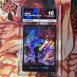 DON!! 2nd Anniversary Set Promo ACE 10 GEM MINT PERFECT SUB GRADED One Piece CCG - Image 2