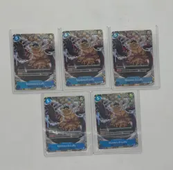 Lot of (5) One Piece TCG Monkey.D.Luffy OP11-058 Carrying On His Will OP13 - Image 1