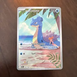 Pokemon TCG Destined Rivals Misty's Lapras Holo Card 194/182 Illustration Rare - Image 1